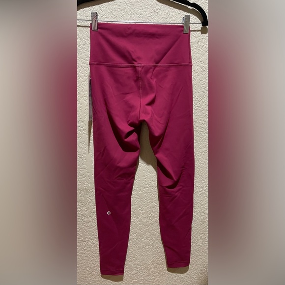 Lululemon NWT Wunder Train High Rise Tights 28” Leggings Magenta Smoke Size 6 - Picture 8 of 9